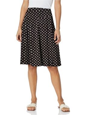 Star Vixen Skater Circle Black White Polka Dot Skirt Plus Sz. 2X Maximalism